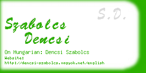 szabolcs dencsi business card